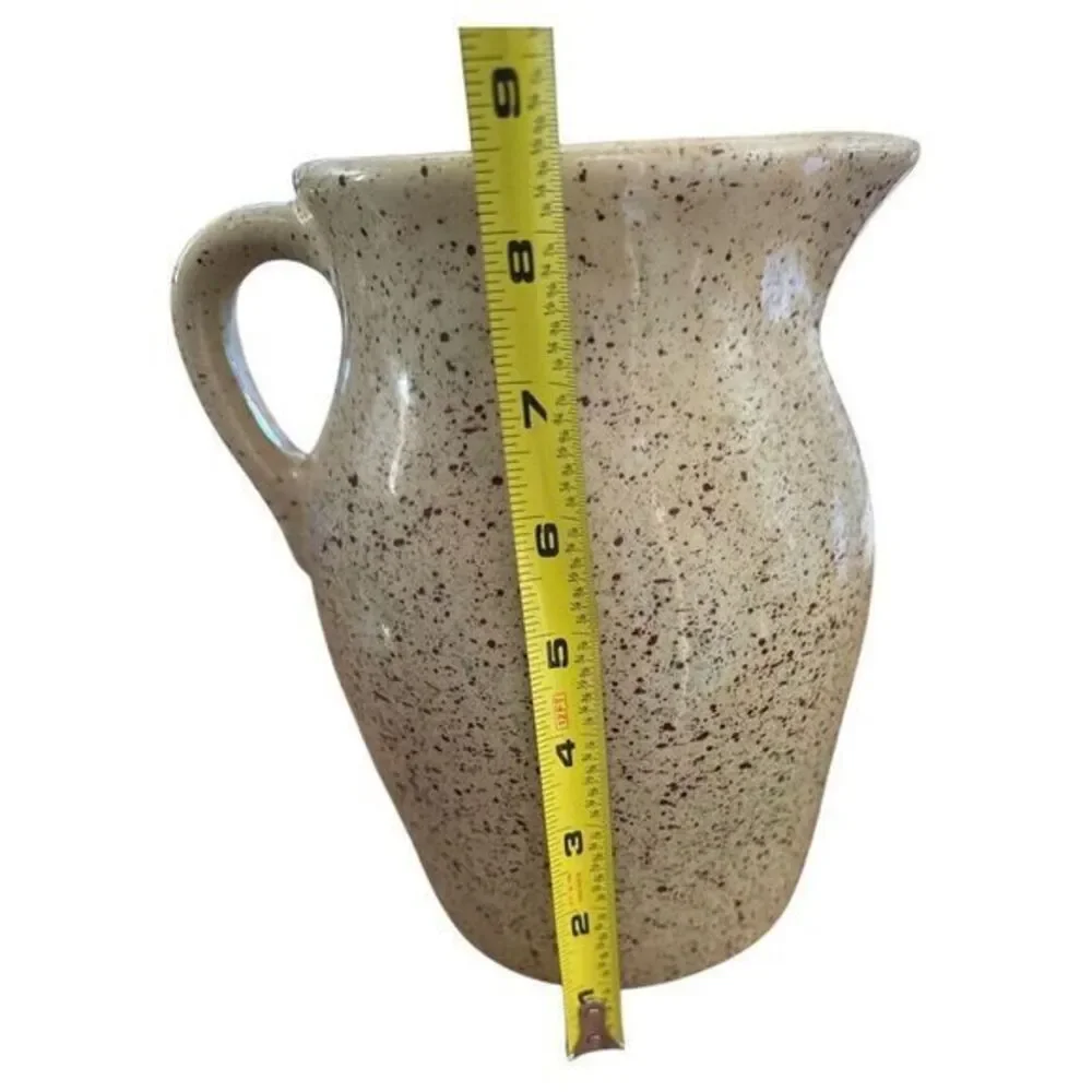 RRP Robinson Ransbottom Roseville‎ Art Pottery Pitcher 8.5 In Speckled Vintage
